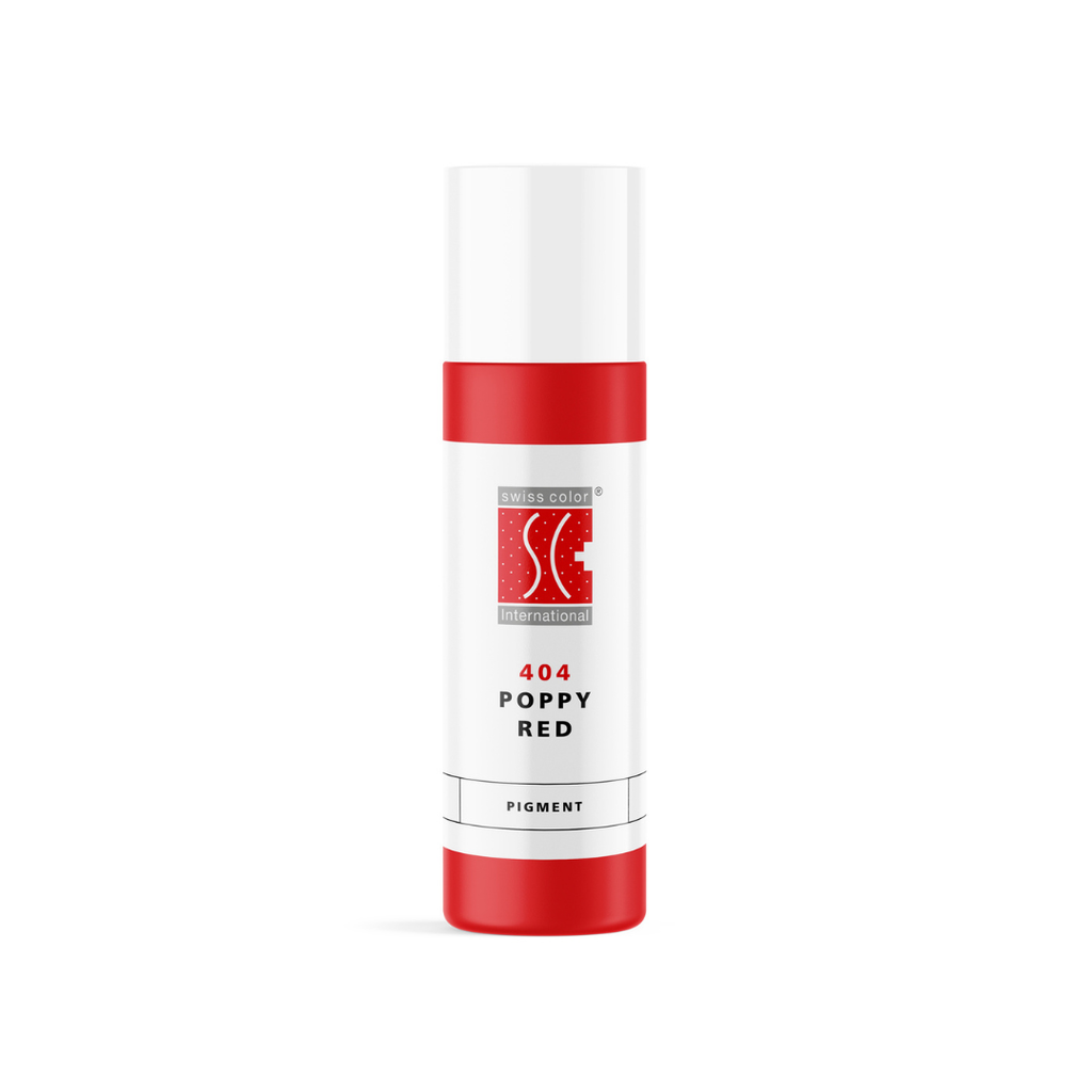 Pigmento micropigmentación labios Swiss Color 404 Poppy Red 10 ml rojo amapola frasco profesional original