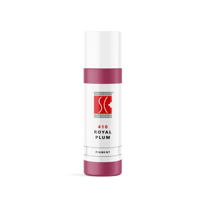Pigmento PMU Swiss Color 410 Royal Plum magenta frío técnico frasco profesional disponible en 5 ml y 10 ml