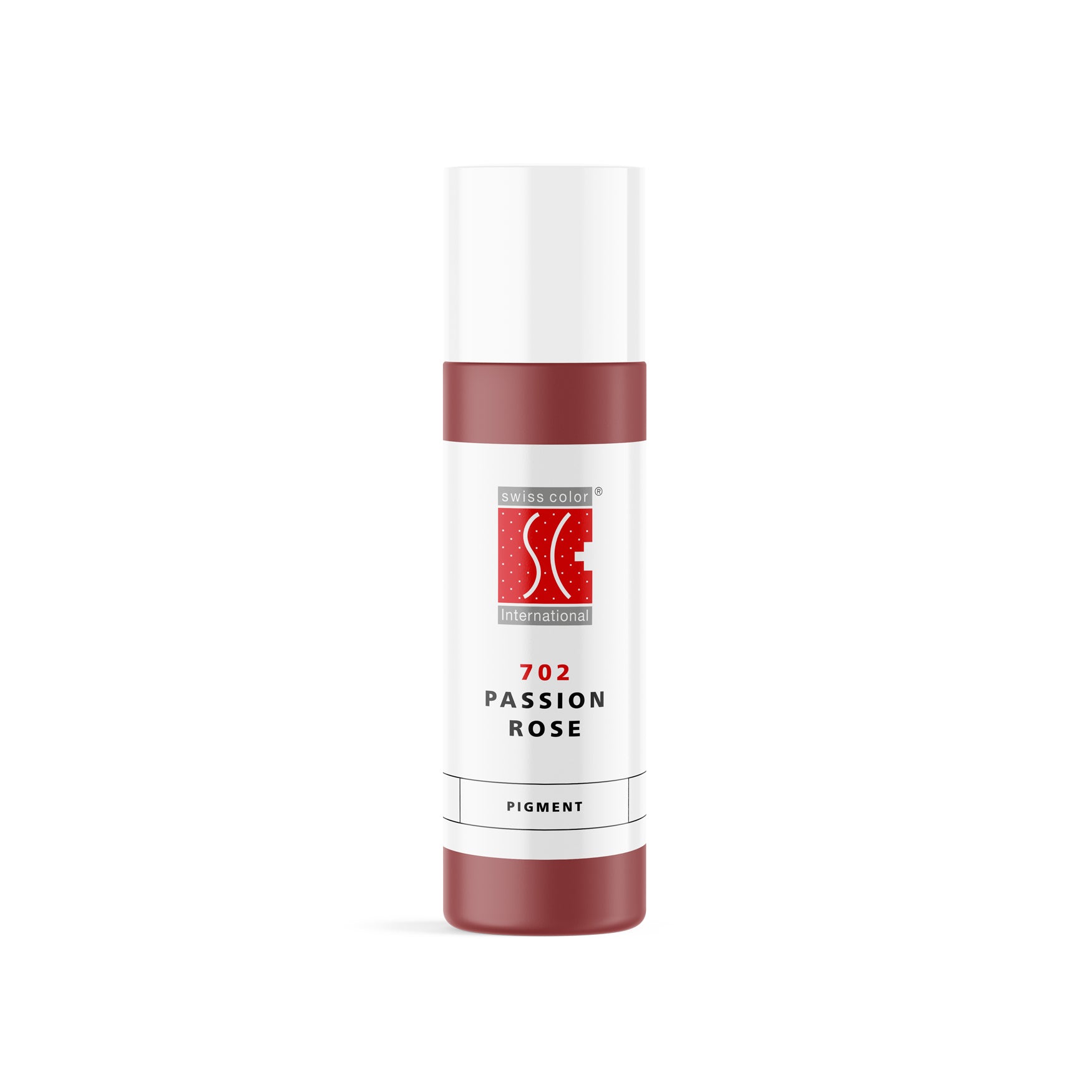 Pigmento PMU Swiss Color 702 Passion Rose para labios y areola, rosa cálido luminoso de cobertura media, frasco original 5 ml y 10 ml