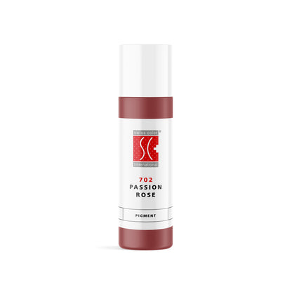 Pigmento PMU Swiss Color 702 Passion Rose para labios y areola, rosa cálido luminoso de cobertura media, frasco original 5 ml y 10 ml