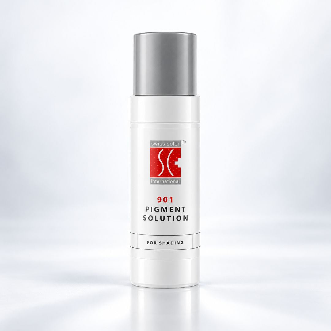 Swiss Color 901 Pigment Solution 15 ml, diluyente profesional para ajustar la consistencia de pigmentos PMU en lip shading y powder brows