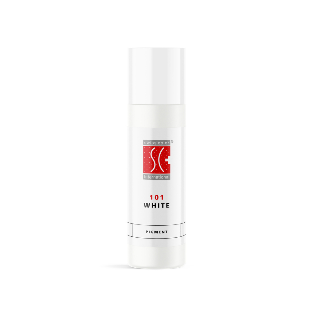 Pigmento PMU Swiss Color Base White 101 5 ml blanco para mezcla profesional envase original alta cobertura