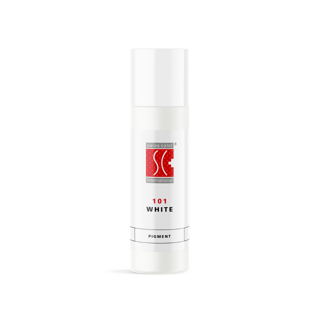 Pigmento PMU Swiss Color Base White 101 5 ml blanco para mezcla profesional envase original alta cobertura