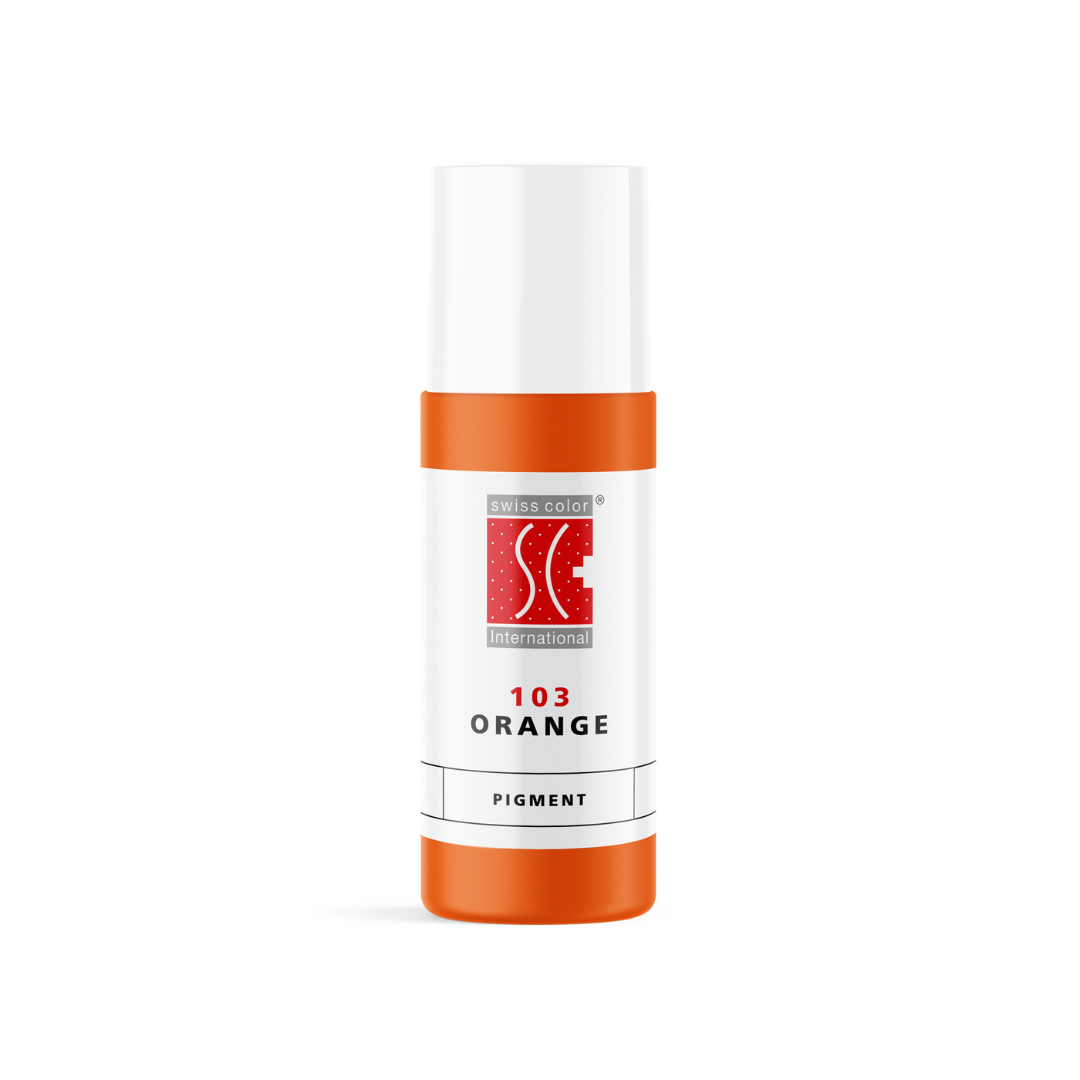 Pigmento PMU Swiss Color Orange 103 5 ml corrector naranja profesional para neutralizar tonos azulados y grisáceos