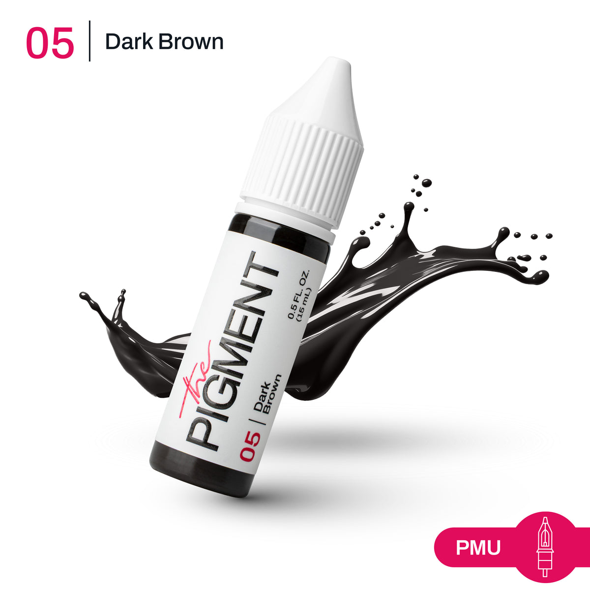 Textura pigmento PMU cejas marrón oscuro profundo Dark Brown efecto intenso alta implantación ideal para técnicas powder y shading