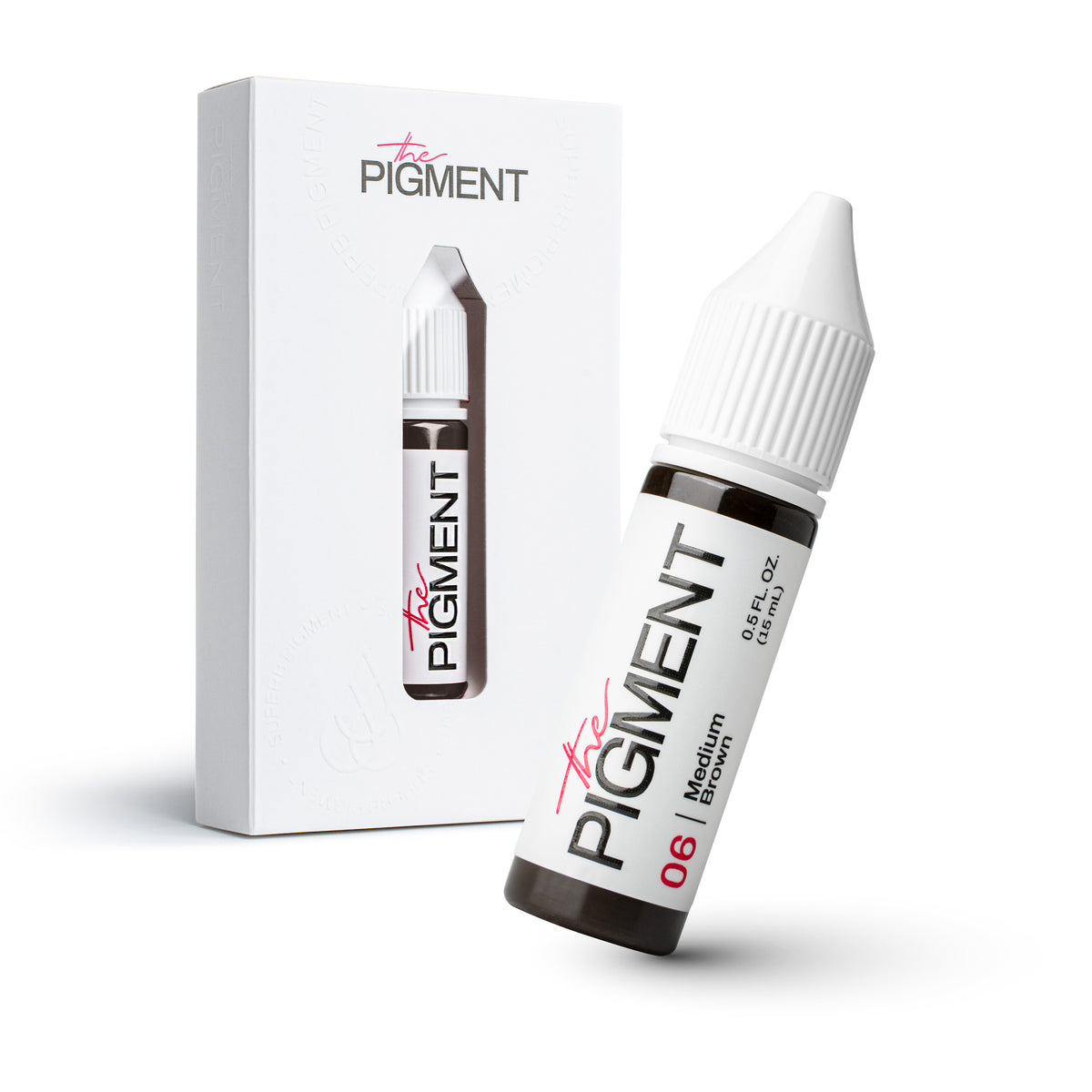 Pigmento PMU para cejas The Pigment 06 Medium Brown marrón medio natural 15 ml frasco profesional con packaging original