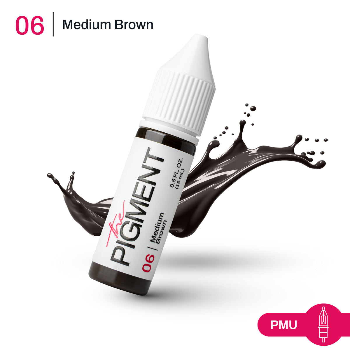 Textura pigmento PMU cejas Medium Brown marrón medio natural efecto uniforme alta implantación ideal para técnicas powder y shading