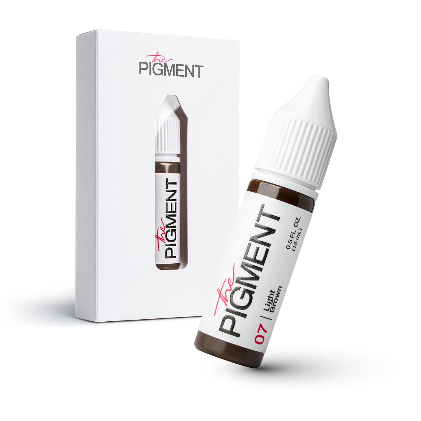 Pigmento PMU para cejas The Pigment 07 Light Brown marrón claro natural 15 ml frasco profesional con packaging original