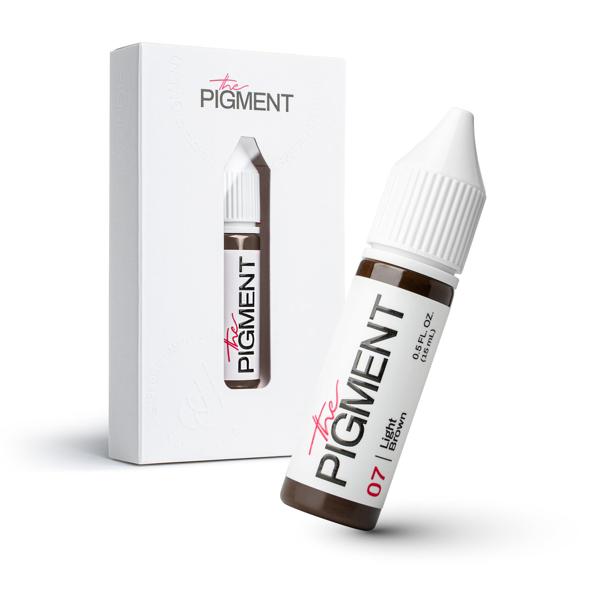 Pigmento PMU para cejas The Pigment 07 Light Brown marrón claro natural 15 ml frasco profesional con packaging original