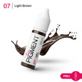 Textura pigmento PMU cejas Light Brown marrón claro natural efecto suave ideal para ombré brows y técnicas powder
