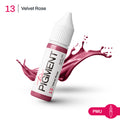 Textura pigmento PMU labios Velvet Rose 13 rosa natural aterciopelado efecto lip blush alta homogeneidad