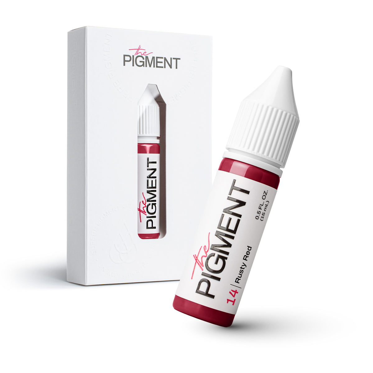 Pigmento PMU para labios The Pigment 14 Rusty Red 15 ml rojo terracota cálido frasco profesional con packaging original