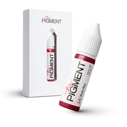 Pigmento PMU para labios The Pigment 14 Rusty Red 15 ml rojo terracota cálido frasco profesional con packaging original