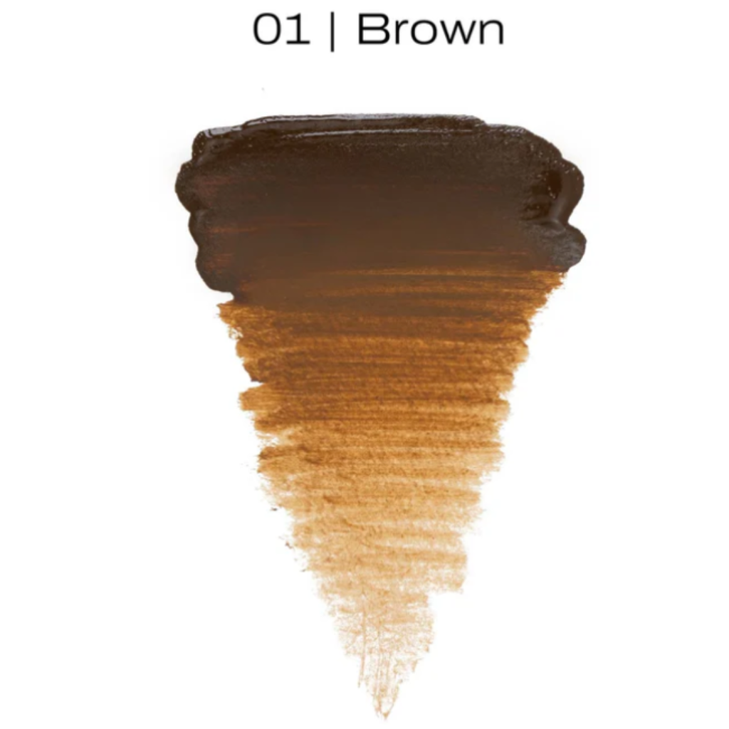 Textura pigmento PMU cejas Brown 1 marrón claro neutro cálido swatch real para microblading efecto natural