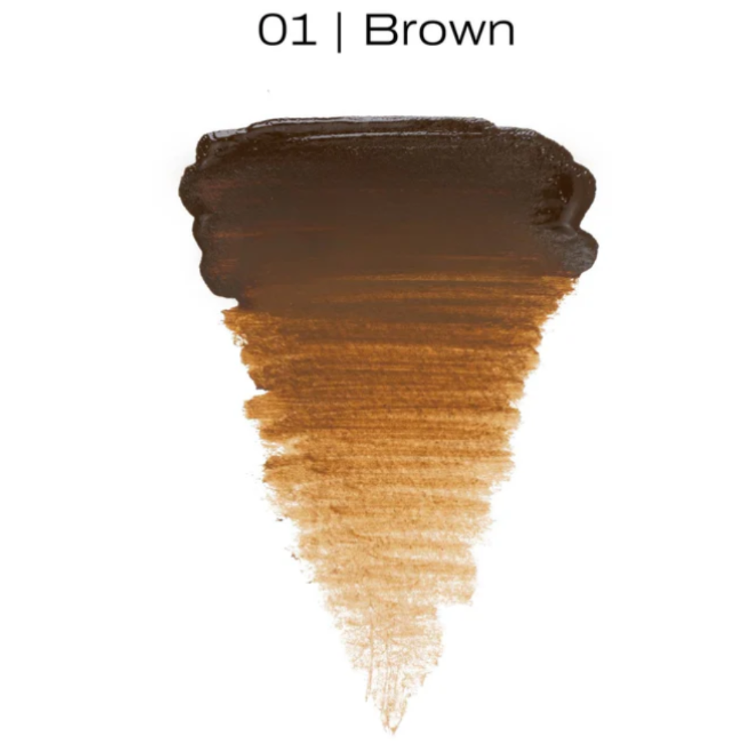 Textura pigmento PMU cejas Brown 1 marrón claro neutro cálido swatch real para microblading efecto natural