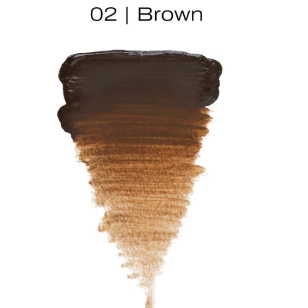 Textura pigmento microblading Brown 2 marrón equilibrado swatch degradado efecto pelo a pelo natural cejas PMU